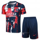 Chandal del Paris Saint-Germain Jordan Manga Corta 2024-2025 Azul y Rojo - Pantalon Corto