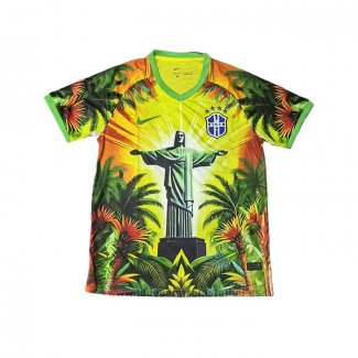 Camiseta Brasil Jesus 2025-2026 Amarillo Verde Tailandia