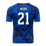 Camiseta Estados Unidos Jugador Weah 2ª 2022