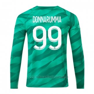 Camiseta Paris Saint-Germain Jugador Donnarumma Portero Manga Larga 2023-2024 Verde