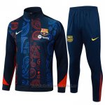 Chandal de Chaqueta del Barcelona Nino 2024-2025 Rojo y Azul