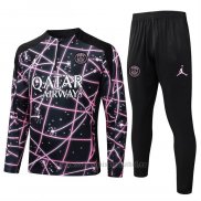 Chandal de Sudadera del Paris Saint-Germain Nino 2025-2026 Negro Rosa