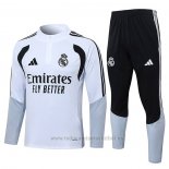 Chandal de Sudadera del Real Madrid Nino 2026-2027 Blanco