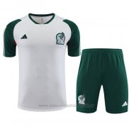 Chandal del Mexico Manga Corta 2023-2024 Blanco - Pantalon Corto