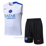 Chandal del Paris Saint-Germain Sin Mangas 2025-2026 Blanco