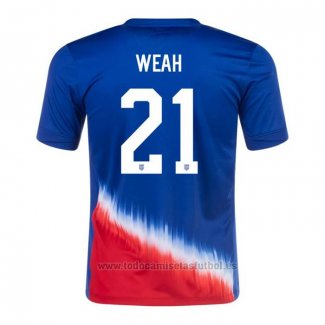 Camiseta Estados Unidos Jugador Weah 2ª 2024