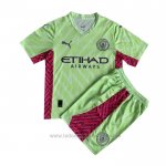 Camiseta Manchester City Portero Nino 2023-2024 Verde