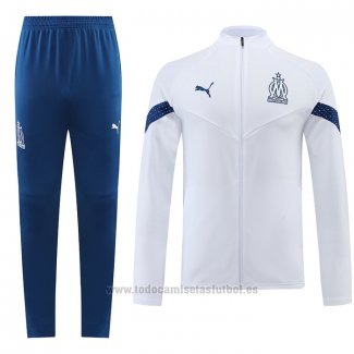 Chandal de Chaqueta del Olympique Marsella 2022-2023 Blanco