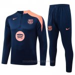 Chandal de Sudadera del Barcelona 2025-2026 Azul Naranja