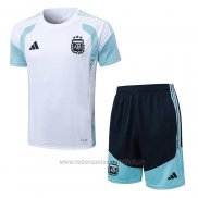 Chandal del Argentina Manga Corta 2025-2026 Blanco - Pantalon Corto