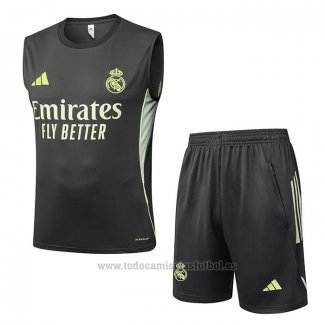 Chandal del Real Madrid Sin Mangas 2025-2026 Gris Verde