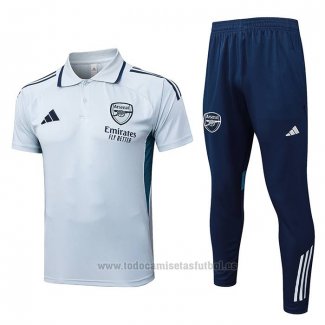 Conjunto Polo del Arsenal 2025-2026 Gris