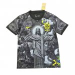 Camiseta Brasil Jesus 2024-2025 Negro Tailandia