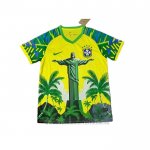 Camiseta Brasil Jesus 2025-2026 Amarillo Verde Tailandia