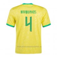 Camiseta Brasil Jugador Marquinhos 1ª 2022