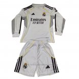 Camiseta Real Madrid 1ª Manga Larga Nino 2025-2026