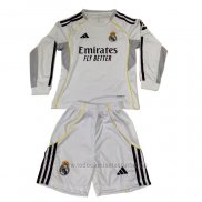 Camiseta Real Madrid 1ª Manga Larga Nino 2025-2026
