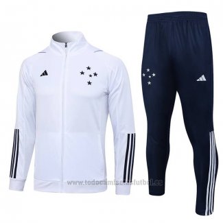 Chandal de Chaqueta del Cruzeiro 2023-2024 Blanco