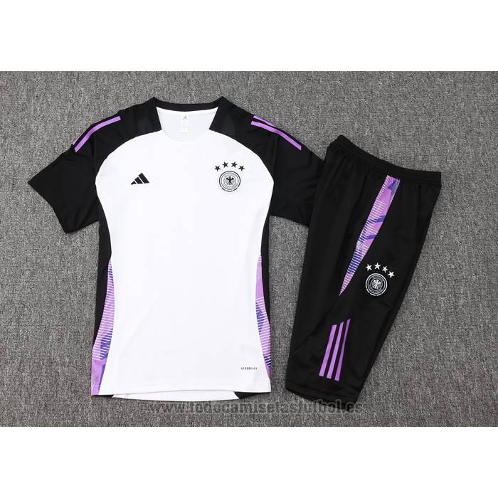 Chandal del Alemania Manga Corta 2024-2025 Blanco - Pantalon Corto