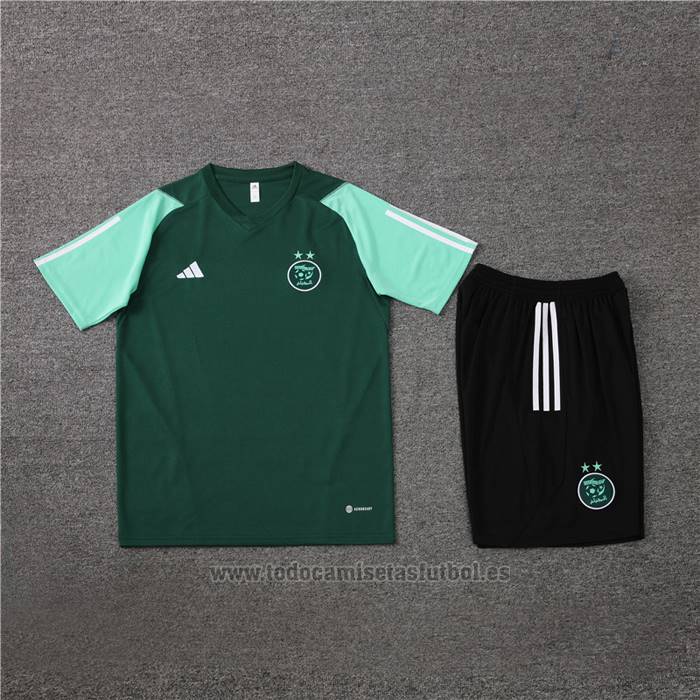 Chandal del Argelia Manga Corta 2023-2024 Verde - Pantalon Corto