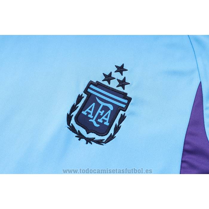 Chandal del Argentina Manga Corta 2023-2024 Azul - Pantalon Corto
