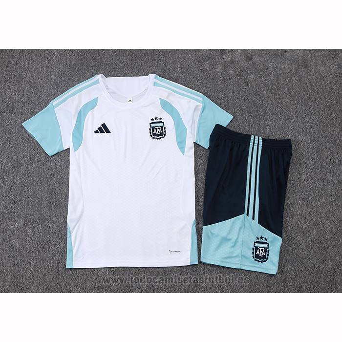 Chandal del Argentina Manga Corta 2025-2026 Blanco - Pantalon Corto