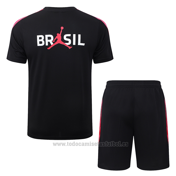 Chandal del Brasil Manga Corta 2026-2027 Negro - Pantalon Corto