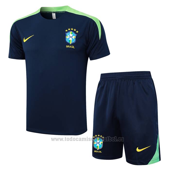 Chandal del Brasil Manga Corta 2024-2025 Azul - Pantalon Corto