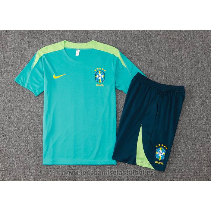 Chandal del Brasil Manga Corta 2024-2025 Verde - Pantalon Corto