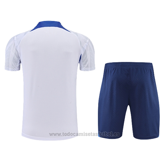 Chandal del Francia Manga Corta 2022-2023 Blanco - Pantalon Corto