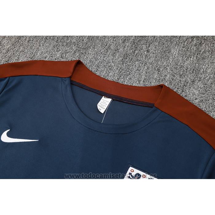 Chandal del Inglaterra Manga Corta 2024-2025 Azul - Pantalon Corto