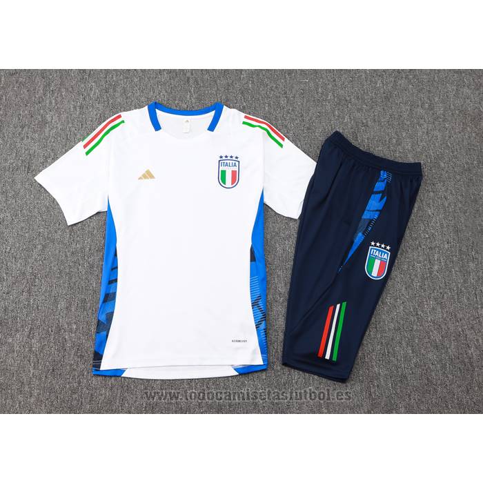 Chandal del Italia Manga Corta 2024-2025 Blanco - Pantalon Corto