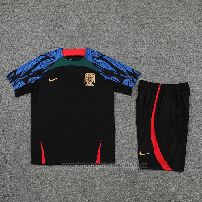 Chandal del Portugal Manga Corta 2022-2023 Negro - Pantalon Corto